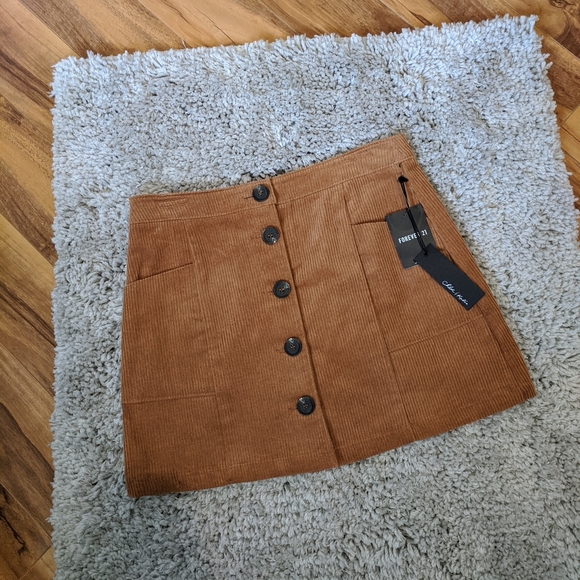 Forever 21 Dresses & Skirts - NWT Corduroy Mini Skirt Size Medium